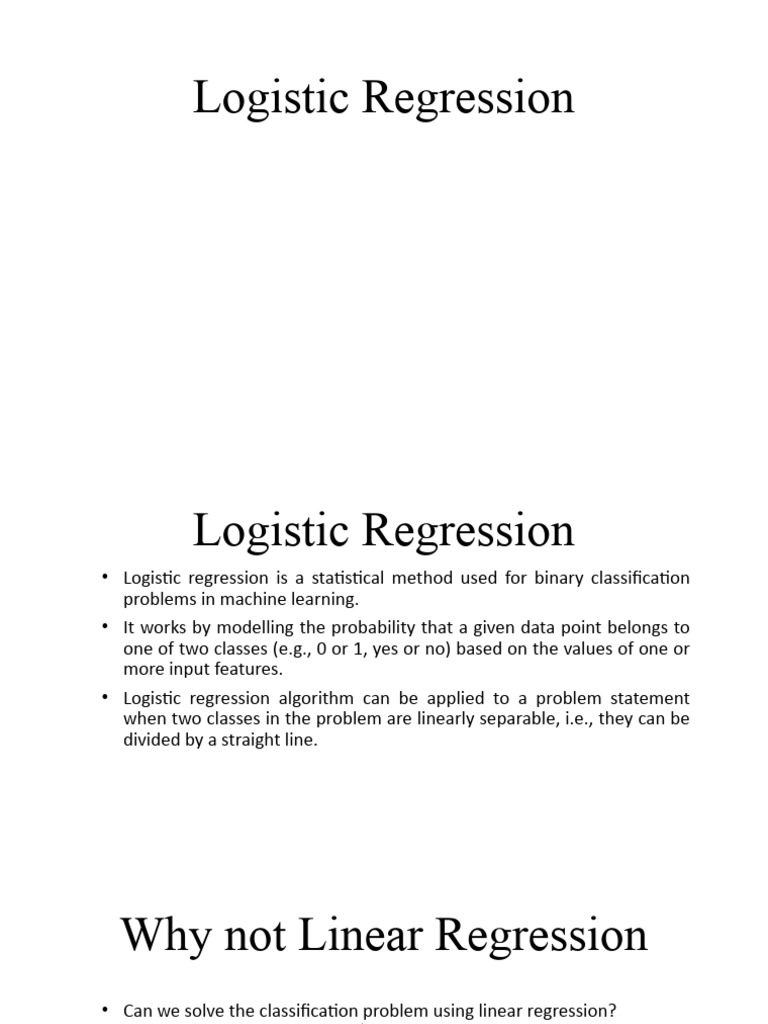 11-Logistic Regression | PDF | Regression Analysis | Logistic Regression