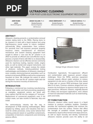 Arepa Whitepaper Ultrasonic Cleaning
