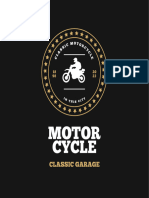 Black Brown Simple Classic Motorcycle Logo
