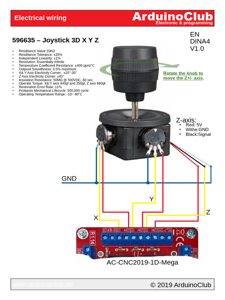 JoyStick 596635 Wiring en | PDF | Metrology | Manufactured Goods