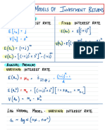 5 - Stocastic Models of Investment Returns