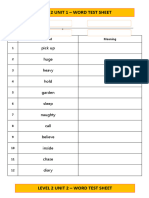 Bricks Reading 150 - L2 - Word Test - Eng