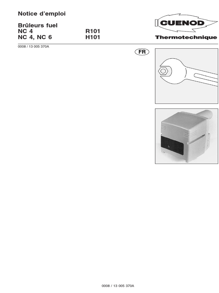 Notice technique brûleur Cuénod NC4 PDF Allumage Soupape — free download