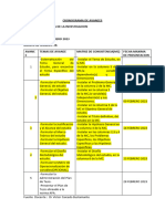 CRONOGRAMA DE AVANCES Del Curso de MI UP-FIC 2023