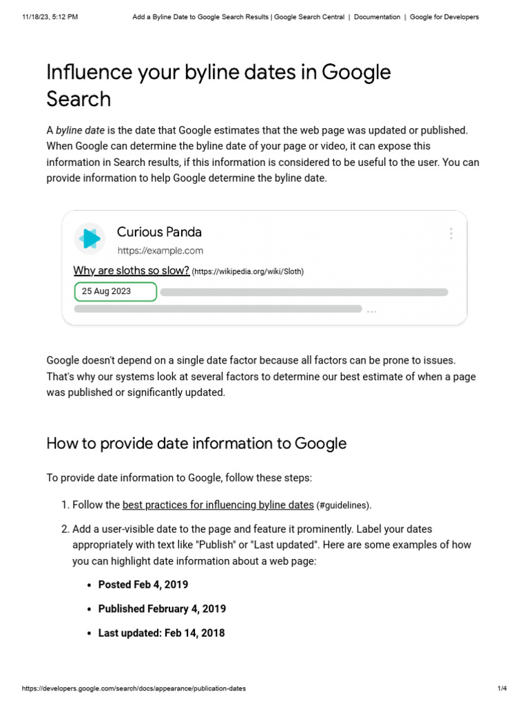 Optimize Byline Dates for Google | PDF | Data Model | Software Engineering