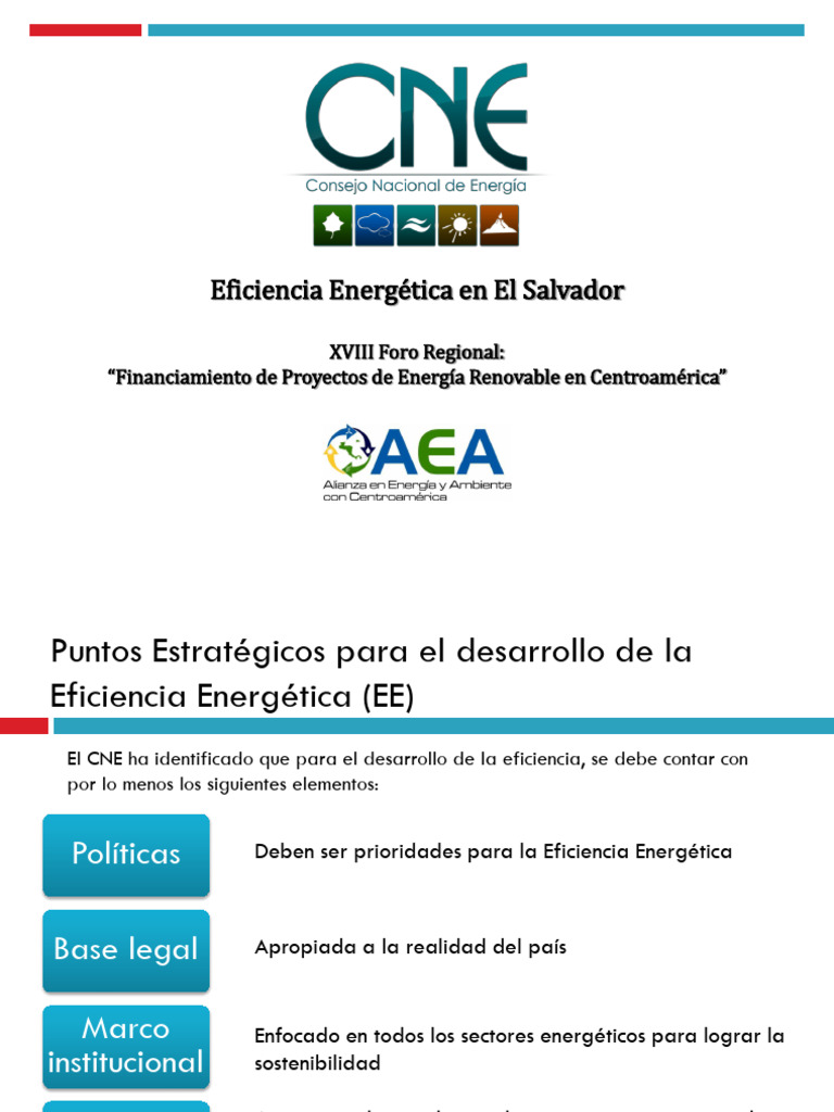 Estrategias de Eficiencia Energética en El Salvador | PDF | Uso ...