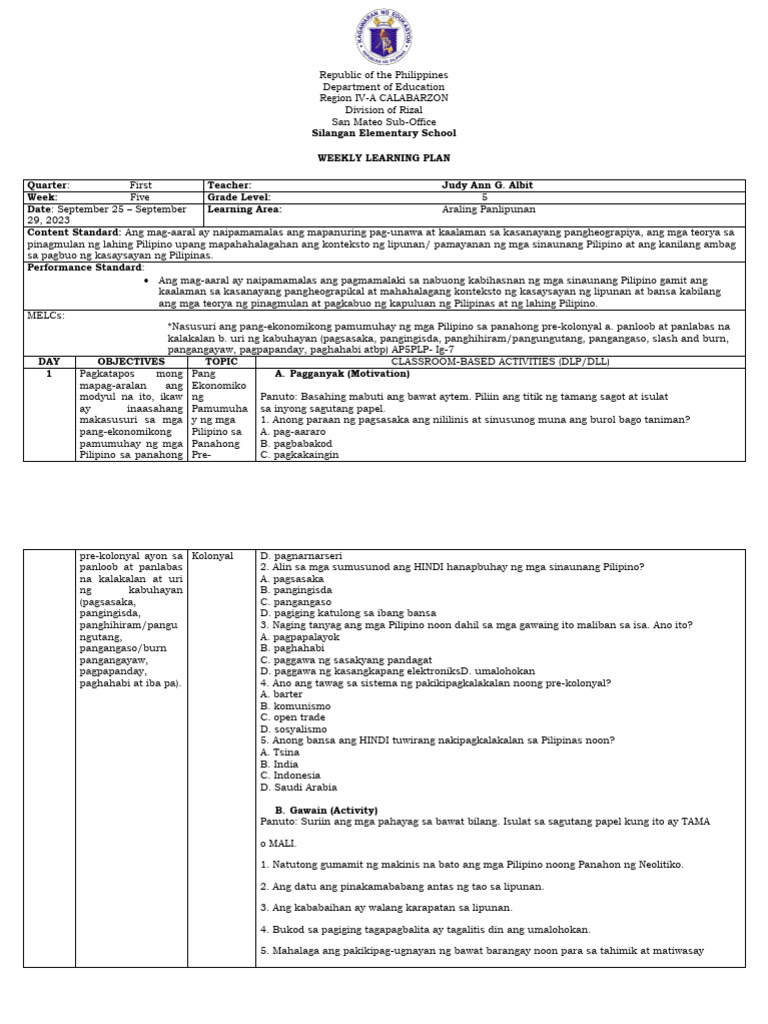 WLP Ap5 Q1 W4 | PDF