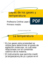 Leyes de los gases y temperatura