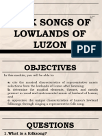 Folk Songs OF LOWLAND LUZON