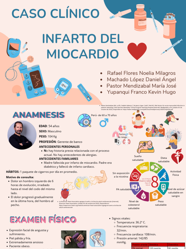 Caso Clinico Im | Descargar gratis PDF | Infarto de miocardio | Medicina