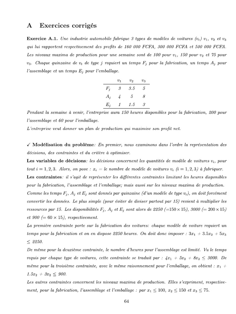 Exercices Corriges | PDF