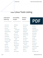 Kali Linux Tools Listing