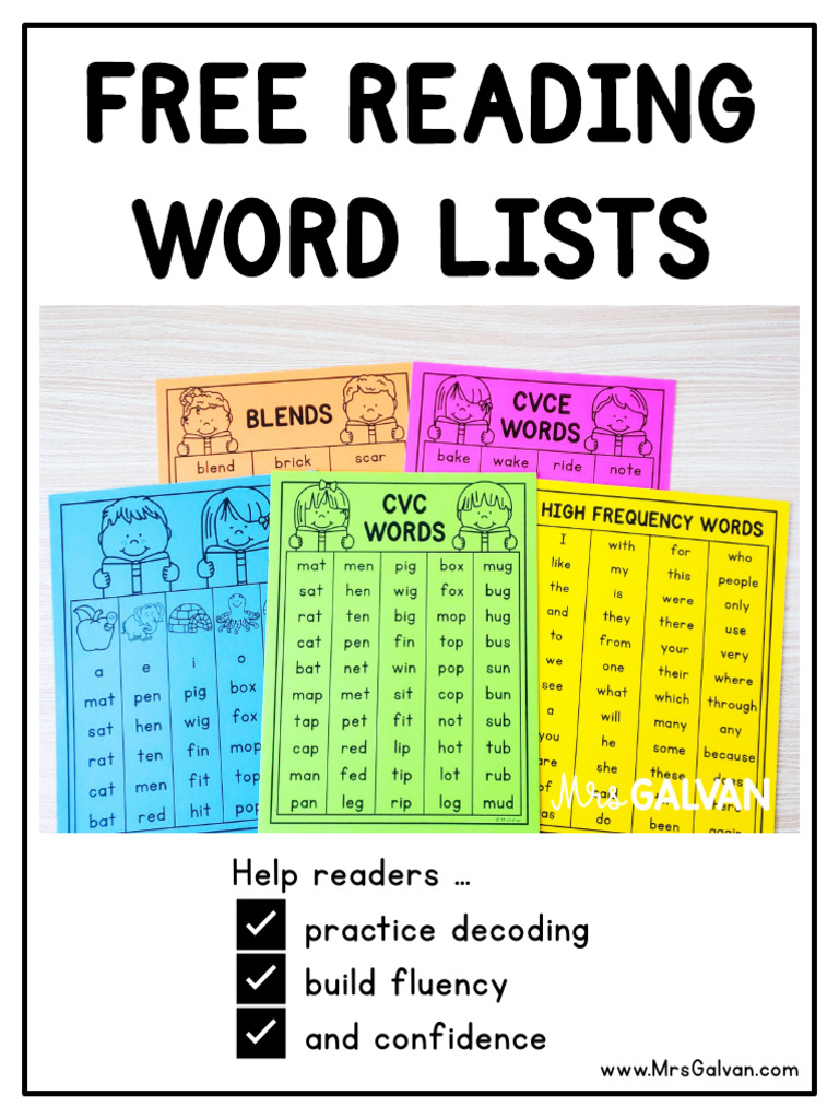 CVC Word list PDF Human Communication