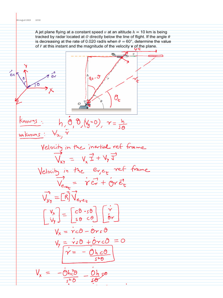 Exercises Kinematics PDF