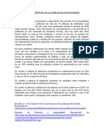 Carácterísticas de La Población Ecuatoriana