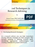 Advanced Techniques in Research Advising 3