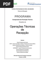 operações e tecnicas de recepção