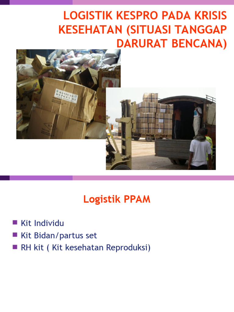 Logistik RH Kits untuk Kesehatan Reproduksi | PDF