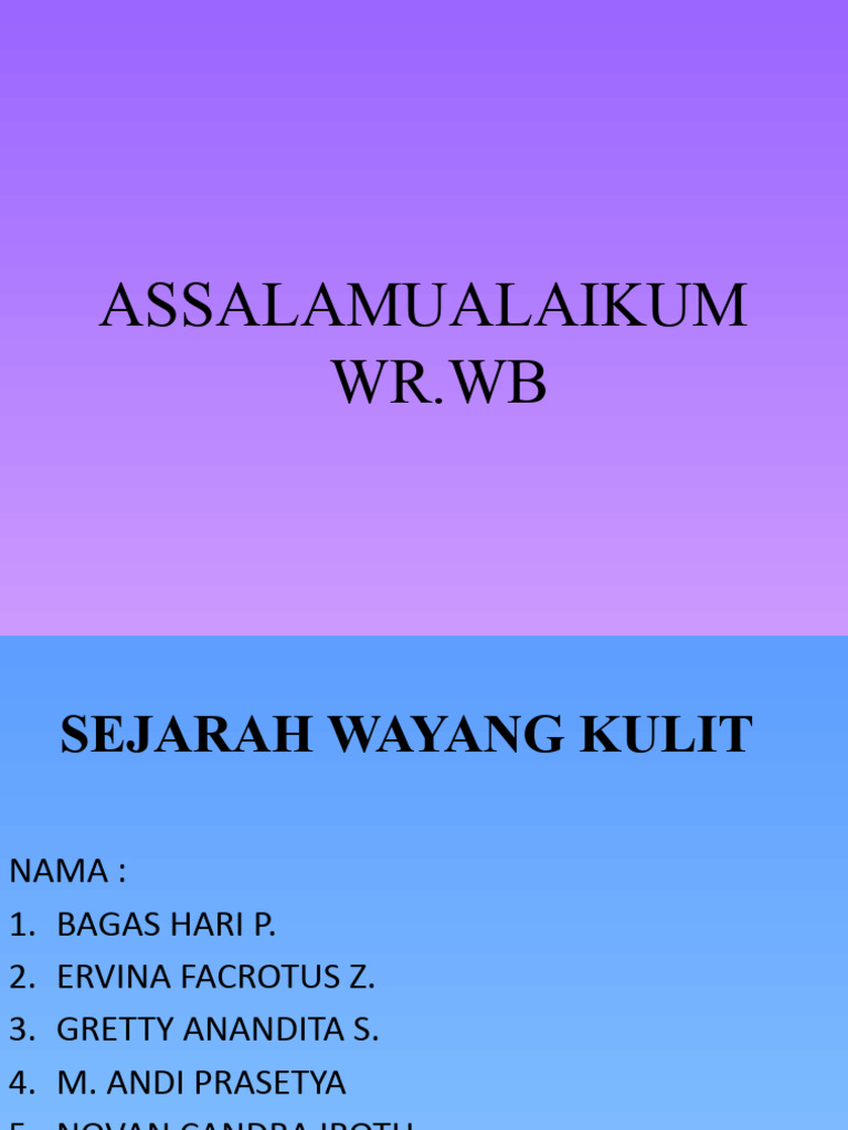 Wayang Kulit | PDF