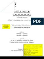 Formato para el proyecto de tesis