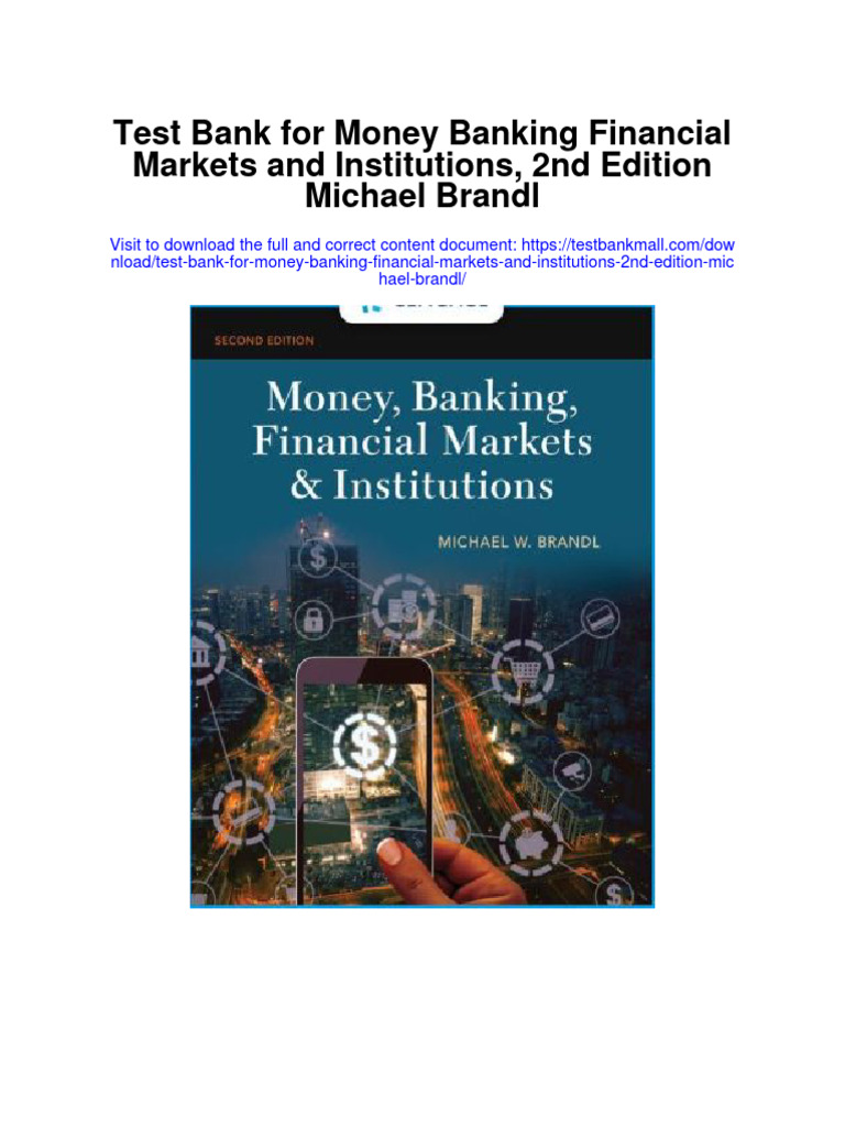 Test Bank For Money Banking Financial Markets and Institutions 2nd