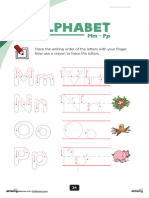 Worksheet - Learning The Letters MM To PP