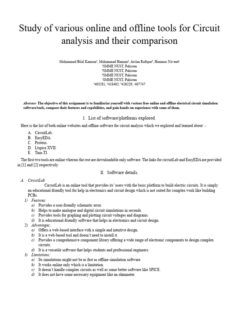 EE Lab 4 Final Assignment | PDF | Electrical Network | Electronic Circuits