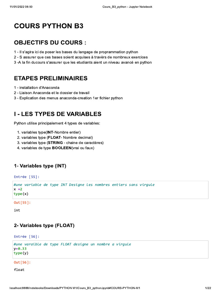 Cours B3 Python | PDF
