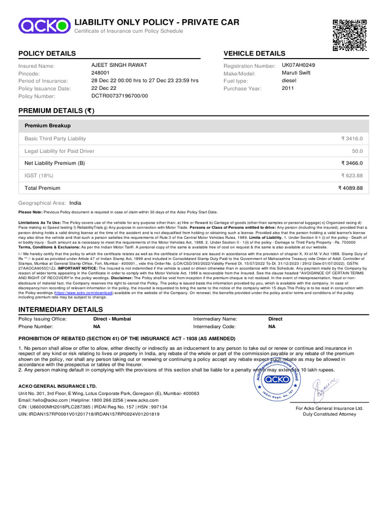 Bike Insurance visual data 2