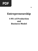 4Ms of Production and Business Model