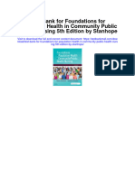 Test Bank For Foundations For Population Health in Community Public Health Nursing 5th Edition by Stanhope