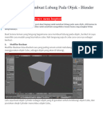Cara Mudah Membuat Lubang Pada Objek - Blender 2.79