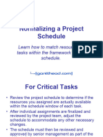 Normalizing A Project Schedule