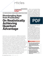 On Realistically Achieving Quantum Advantage: Disentangling Hype From Practicality