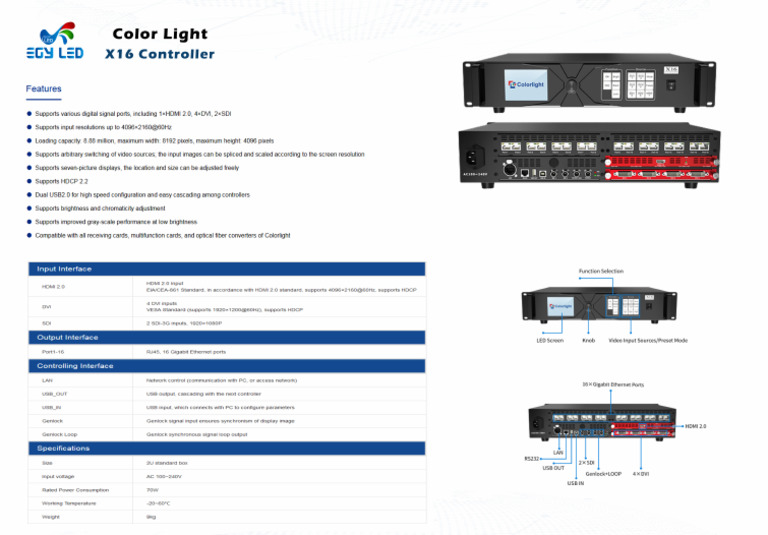 Color Light - X16 Controller | PDF