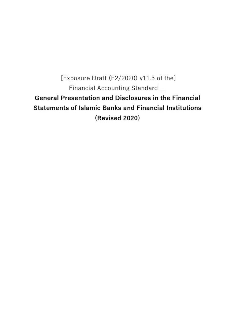 Islamic Banks Financial Reporting Standards | PDF | Equity (Finance ...