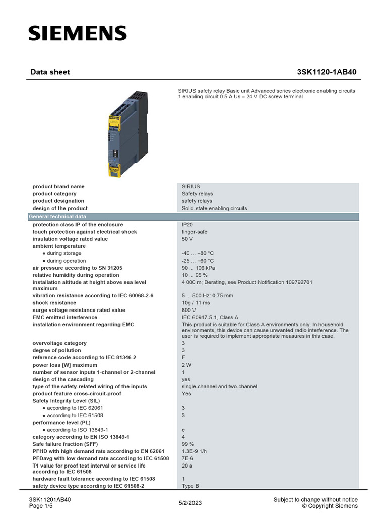3SK11201AB40 Datasheet en | PDF | Relay | Electrical Resistance And