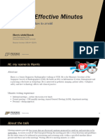 Writing Effective Minutes