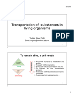 Transportation of Substances in Living Organisms