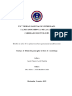 Universidad Nacional de Chimborazo Facultad de Ciencias de La Salud Carrera de Odontología