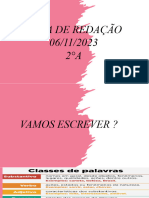 Aula de Redação - 06-11-2023