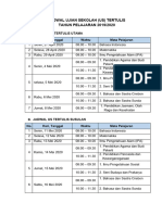 #Jadwal US Tertulis 2020 - Revisi