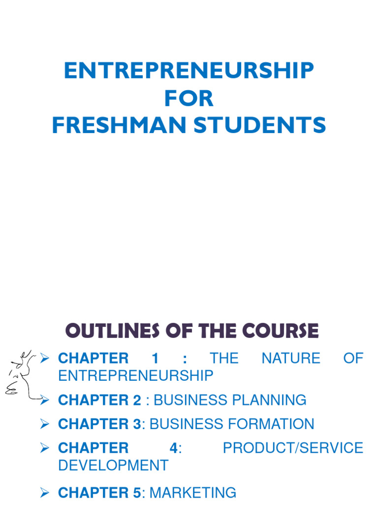 Entrepreneurship Course for Freshmen | PDF | Entrepreneurship ...