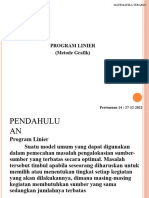 Pertemuan 14 Program Linier (Metode Grafik)