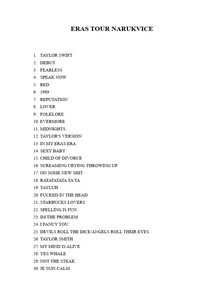 Eras Tour Narukvice | PDF | Art | Poetry