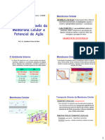 2 Transporte Atraves Da Membrana Celular e Potencial de Acao