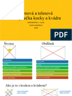 Stenové A Telesové Uhlopriečky Kocky A Kvádra