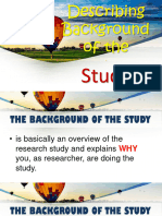 Describing Background of The Study