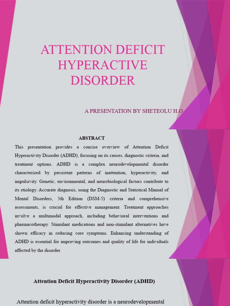Adhd | PDF | Attention Deficit Hyperactivity Disorder | Mental Disorder