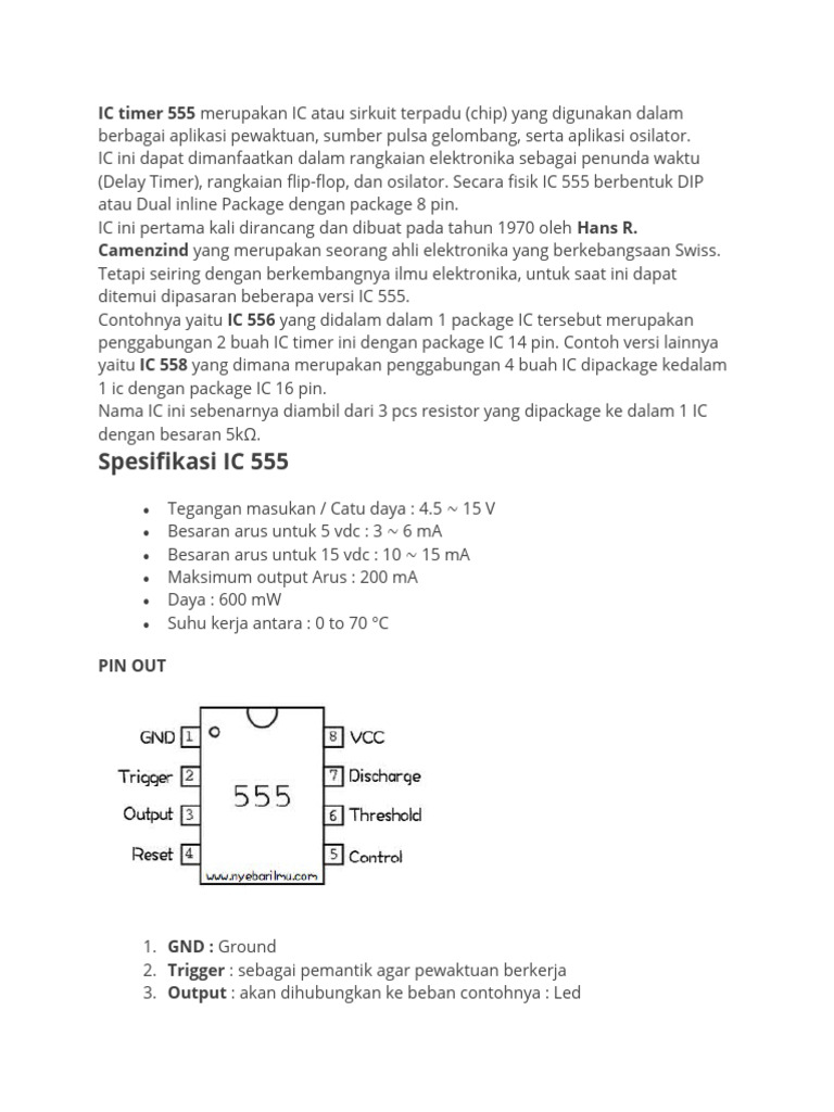 IC Timer 555 | PDF
